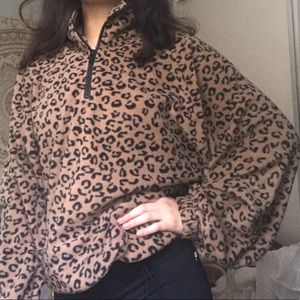 cheetah zip up